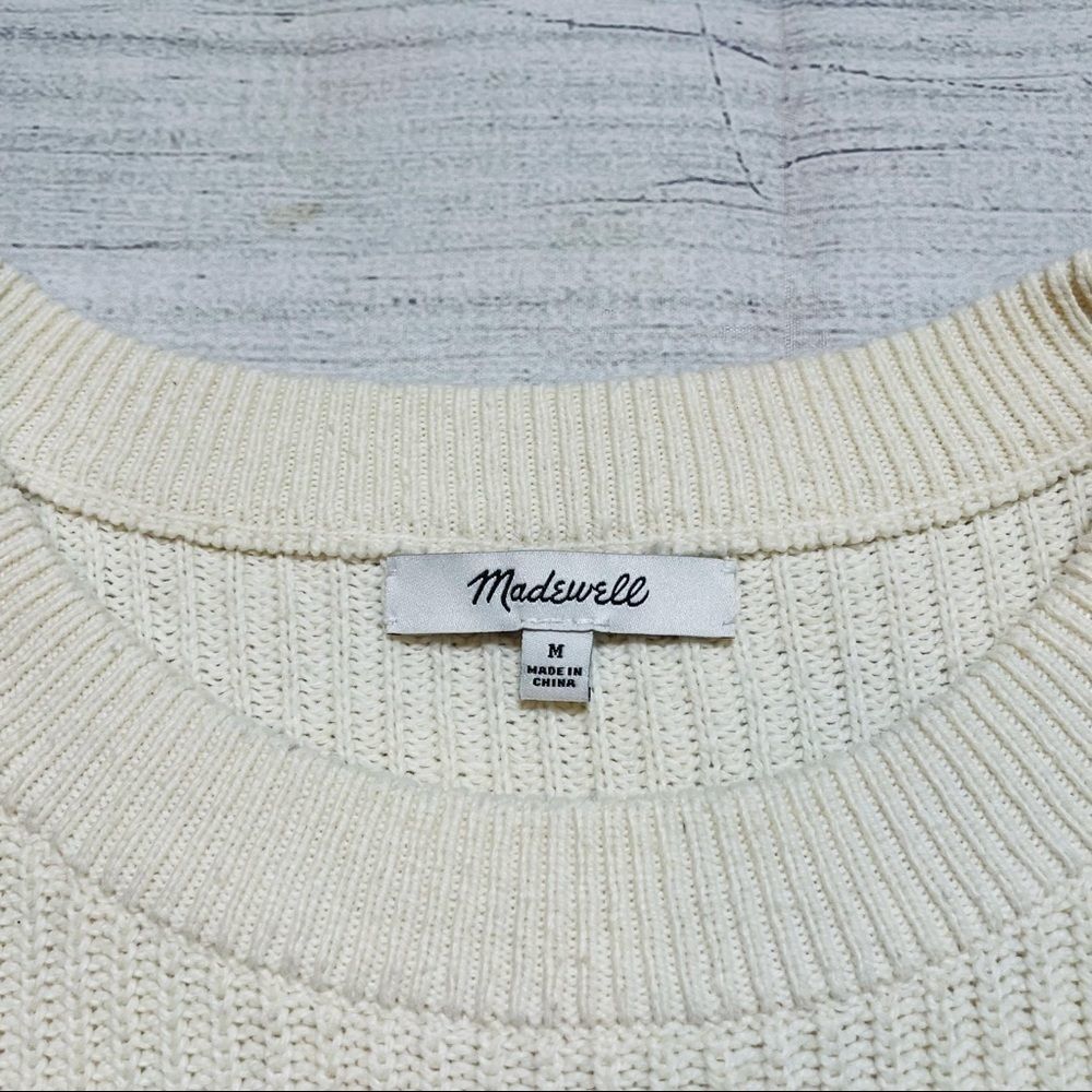 Madewell Patch Pocket Chunky Pullover Sweater Cre… - image 6